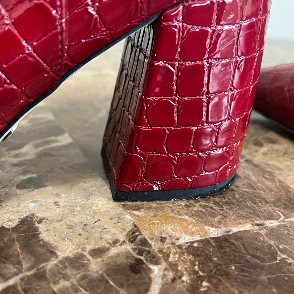 Topshop Red Croc Houston Booties - Picture 14 of 16